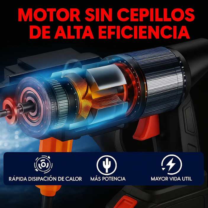 Pistola alta presión Pro + Segunda Batería ¡GRATIS!