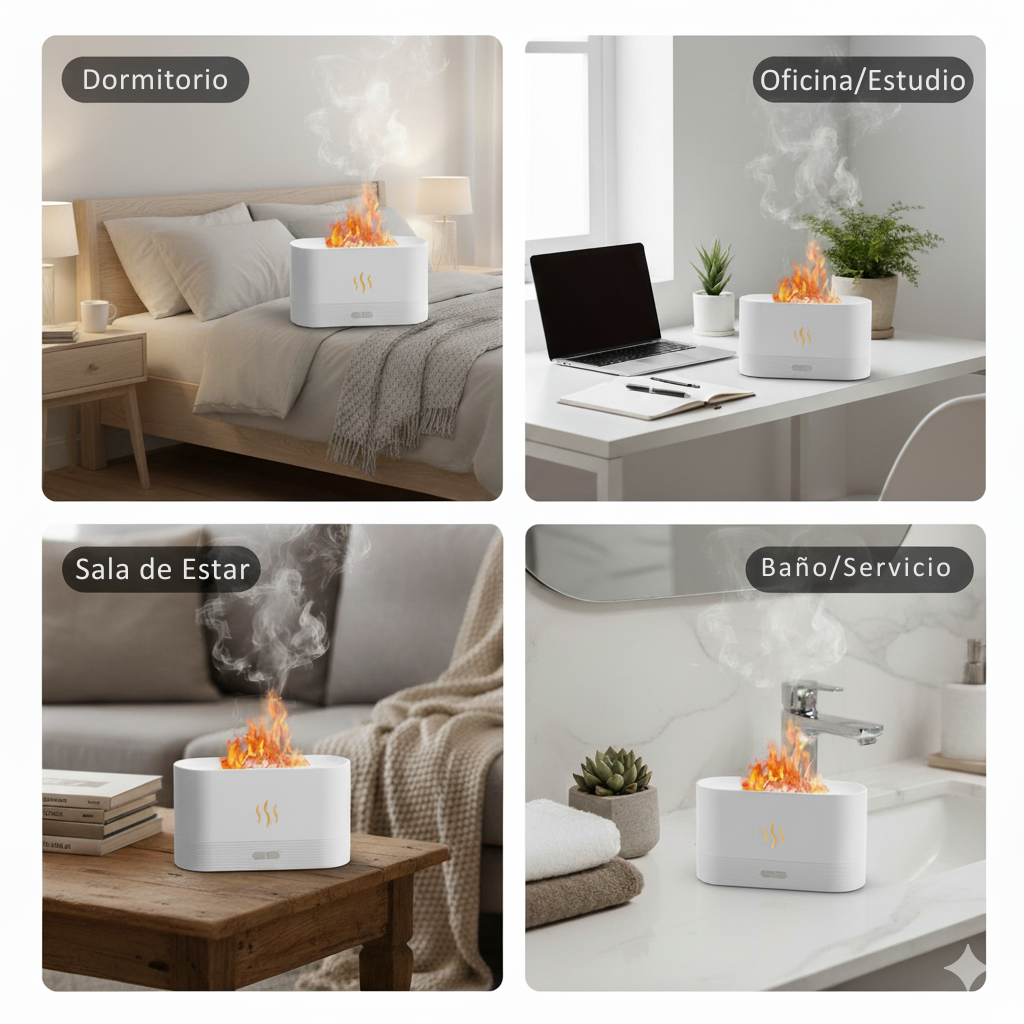 Difusor de Aceites Esenciales LED Humidificador