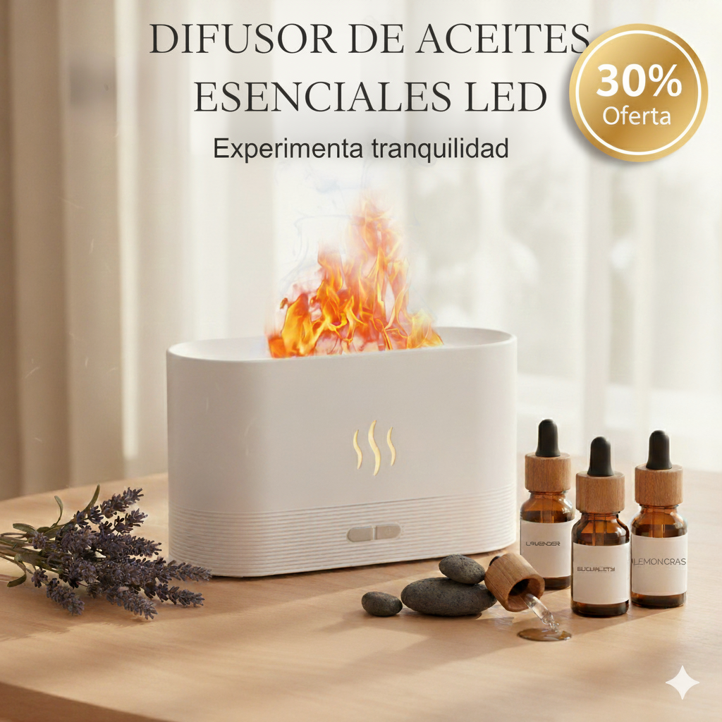 Difusor de Aceites Esenciales LED Humidificador
