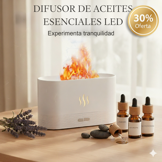 Difusor de Aceites Esenciales LED Humidificador
