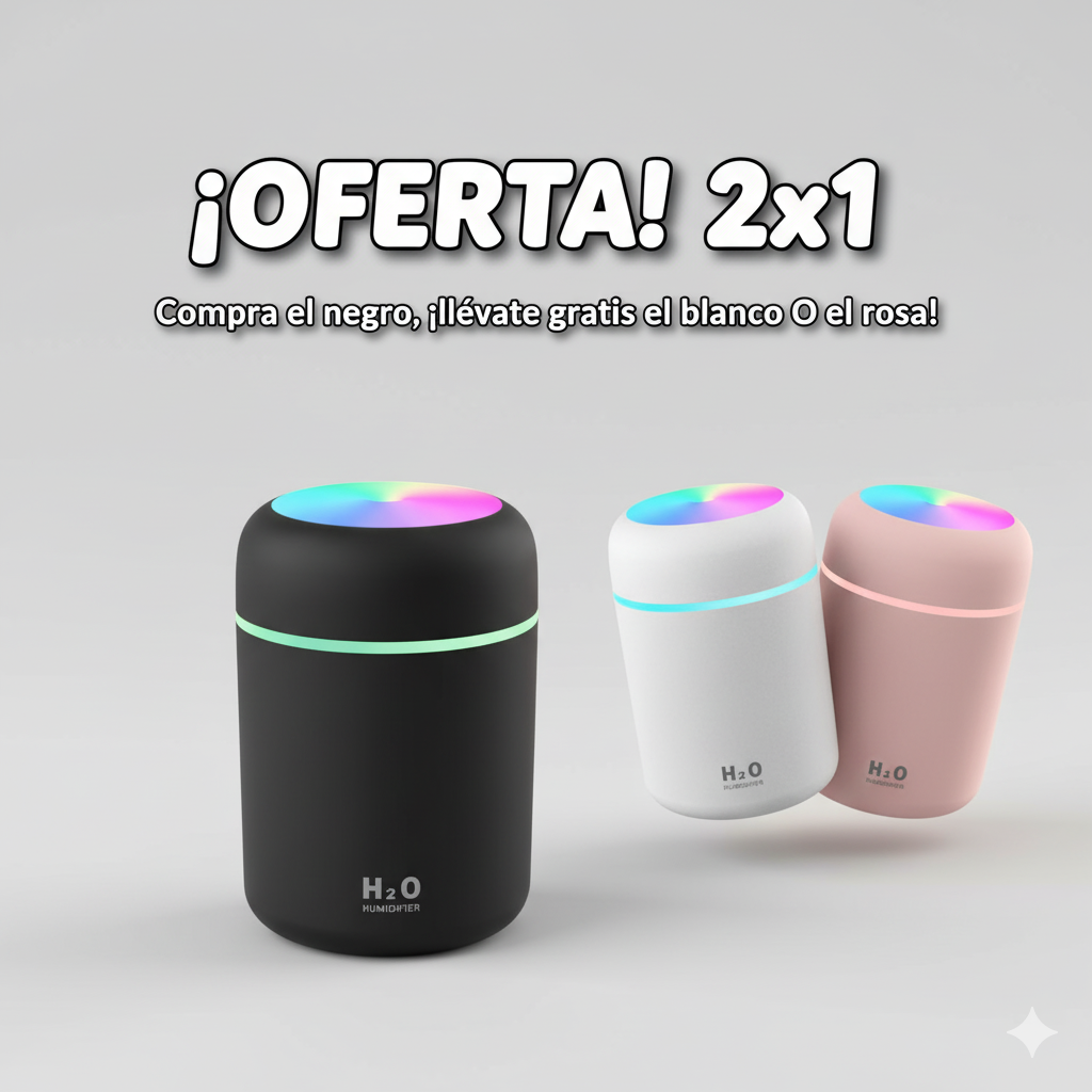 Humidificador LED Colores 2x1 OFERTA