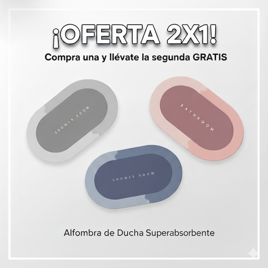 Alfombra de ducha súper absorbente ¡2x1 OFERTA!