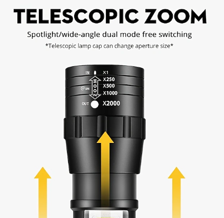 Mini linterna recargable zoom Tecnoferix