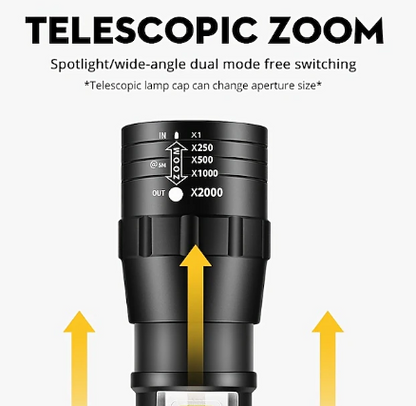 Mini linterna recargable zoom Tecnoferix